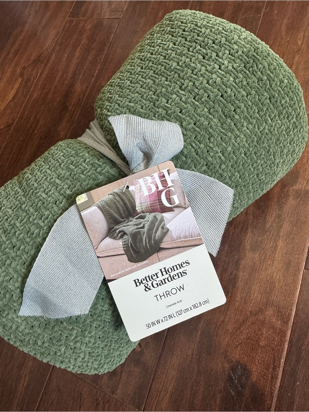 Better Homes And Gardens Sage Green Waffle-Texture Throw